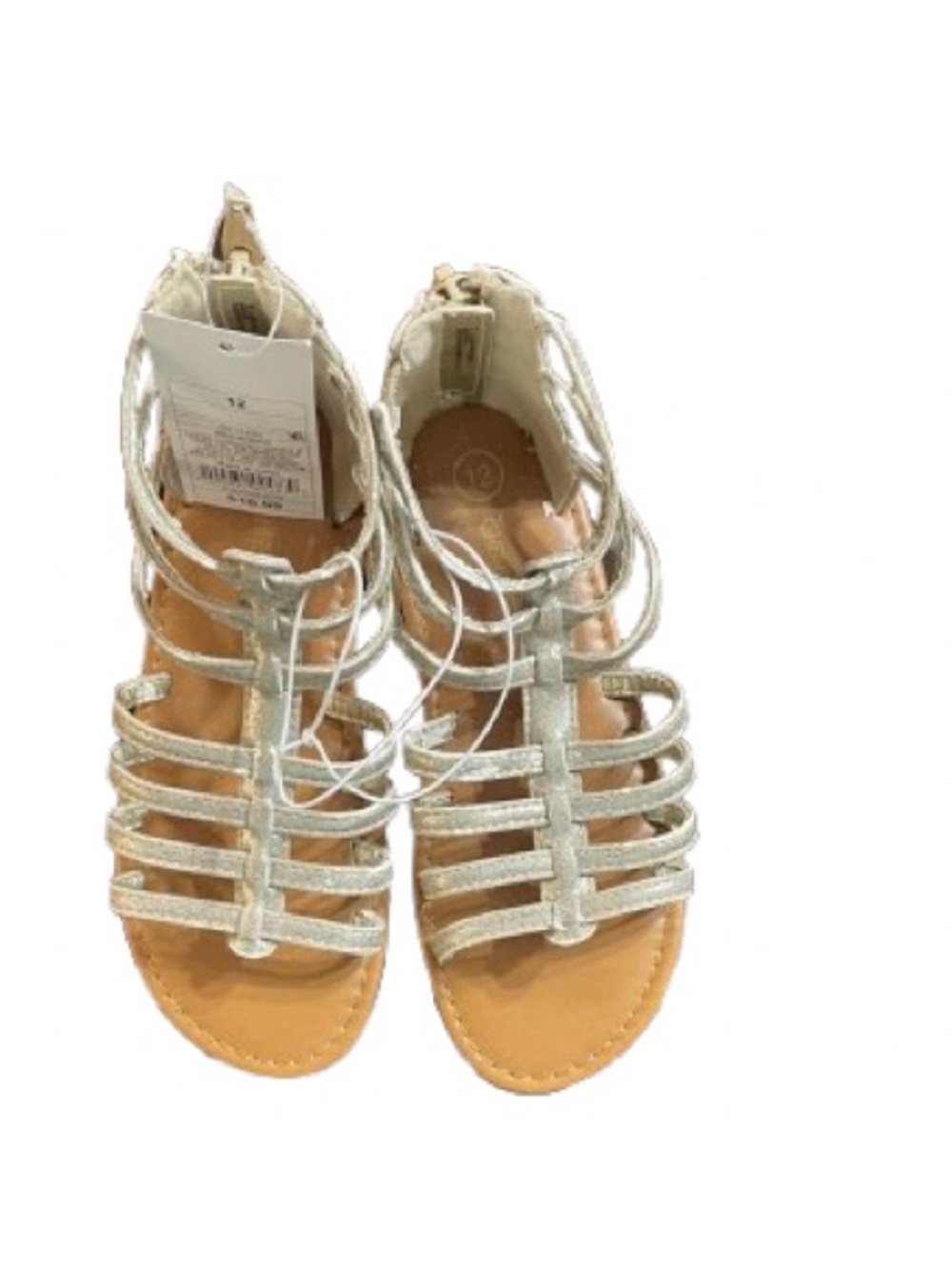 NWT Cherokee Metallic Sandals with Tan Soles Size 12 Toddler